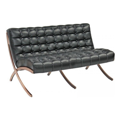 Square Bakır Kaplama Kolsuz Ikili Kanepe - Ofis Kanepeleri