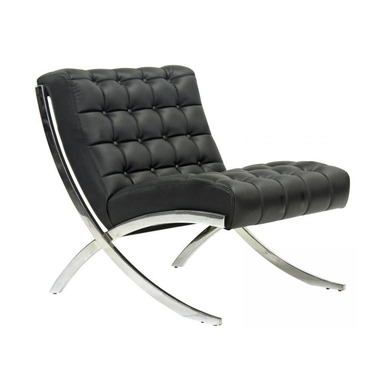 square krom ayaklı kolsuz tekli kanepe