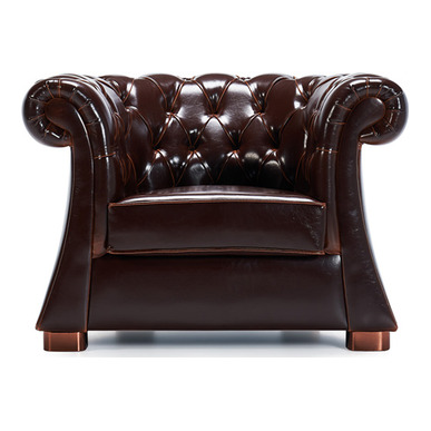 velcan deri döşemeli kapitoneli tekli kanepe