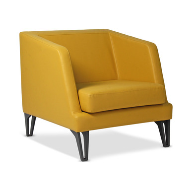 weyden boyalı ayak deri döşemeli tekli kanepe