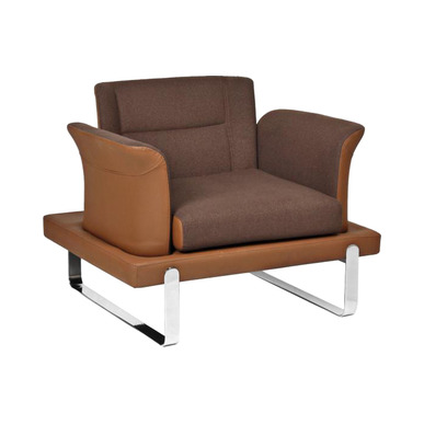 wolke krom ayaklı tekli ofis kanepesi