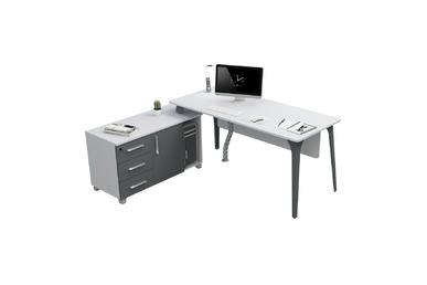 Centra Modern Sol Etajerli Personel Masası 160cm - Ofis Masaları