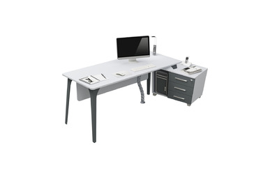 Centra Sağ Kısa Etajerli Personel Masası 180cm - Ofis Masaları