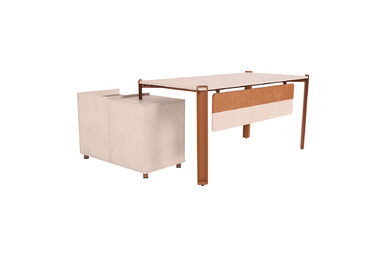 Ferrum Etajerli Ofis Masası 180cm - Ofis Masaları