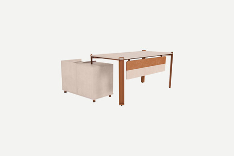 Ferrum Etajerli Ofis Masası 180cm