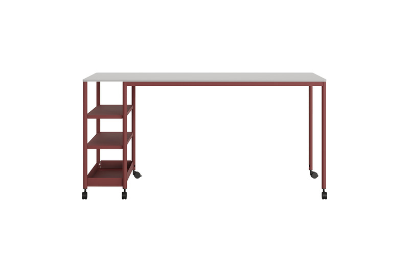 Jala Modern Tekerlekli Raflı Masa 200cm