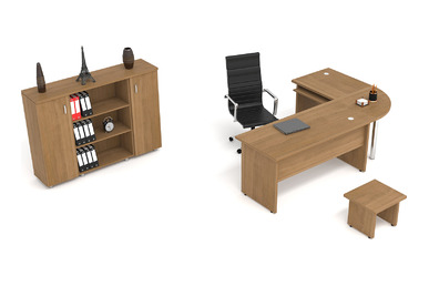 Pine Köşeli Personel Takımı 120cm - küçük detay görsel 2 - Ofis Takımları