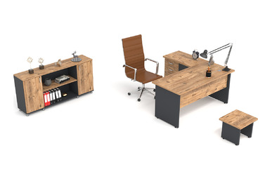 Pine L Personel Takımı 140cm - küçük detay görsel 2 - Ofis Takımları