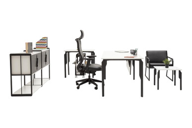 passe antrasit metal ayaklı personel takımı 180cm - küçük detay görsel 2