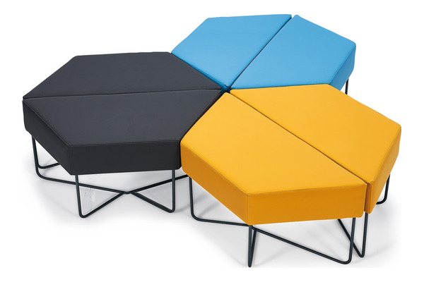 alike deri döşemeli asimetrik puf - küçük detay görsel 2