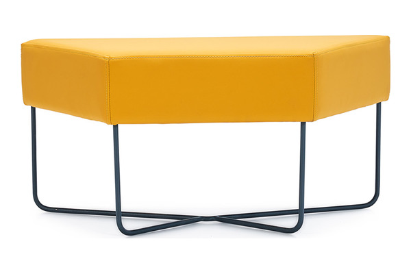 alike deri döşemeli asimetrik puf