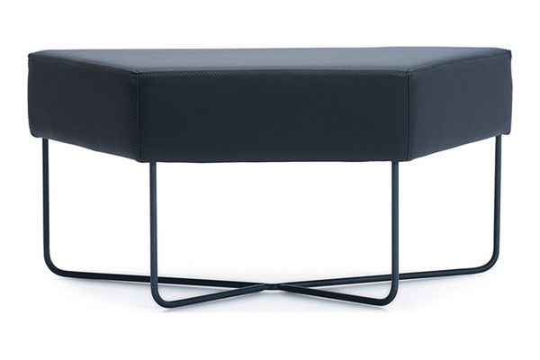 alike deri döşemeli asimetrik puf - küçük detay görsel 3