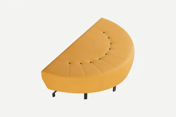 Artope Dekoratif Metal Ayaklı Oval Puf
