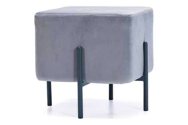 becken kumaş döşemeli boru ayaklı kare puf - küçük detay görsel 2