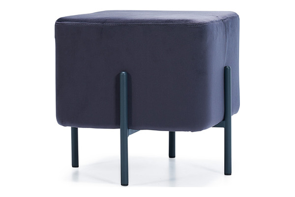 becken kumaş döşemeli boru ayaklı kare puf - küçük detay görsel 4