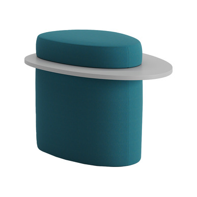 Enga Ahşap Detaylı Oval Puf - Puflar