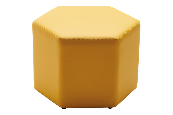 hexa renkli kumaş döşemeli puf - küçük detay görsel 2