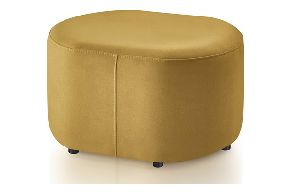 sopro kumaş döşemeli dekoratif oval puf