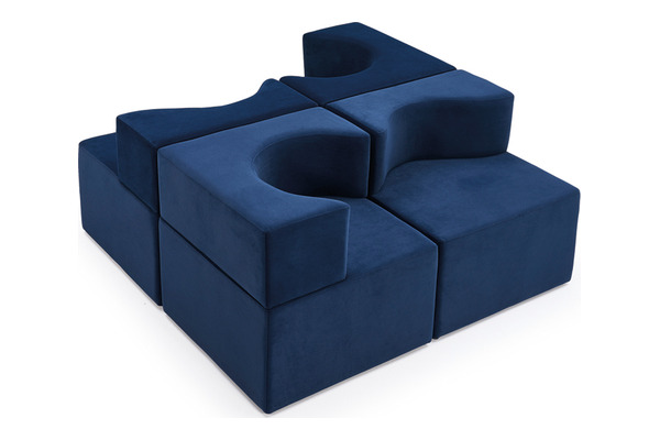 taniko kumaş döşemeli puf - küçük detay görsel 2