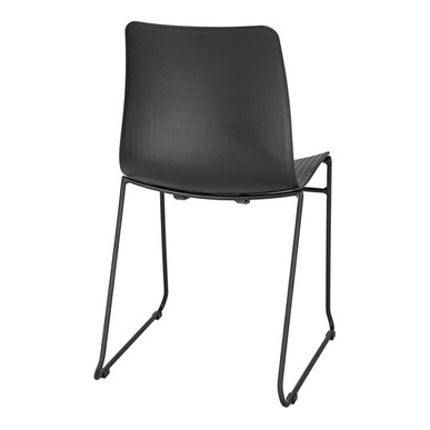 chais siyah boyalı ayak kolsuz sandalye - küçük detay görsel 2