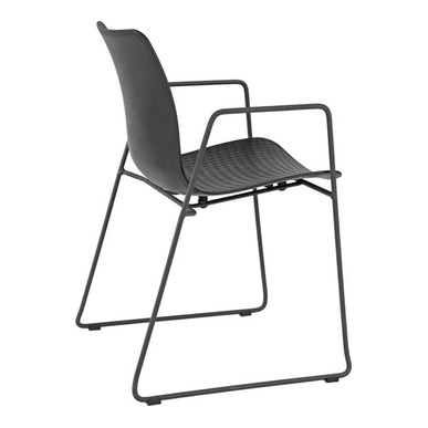 chais siyah boyalı kol ayak sandalye - küçük detay görsel 4