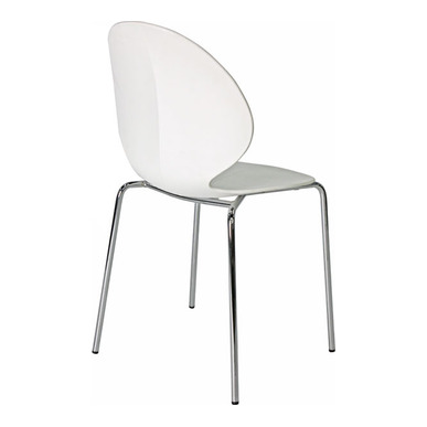 damsy beyaz plastik krom ayaklı sandalye - küçük detay görsel 2