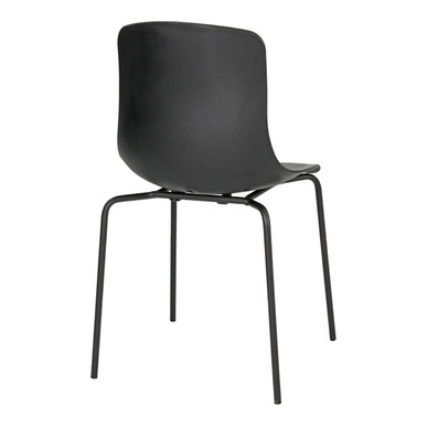 lasen siyah plastik boyalı boru ayak sandalye - küçük detay görsel 3