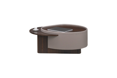 noona ahşap kaplamalı modern makam sehpası