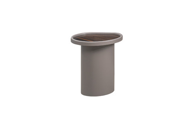 noona ahşap kaplamalı modern makam yan sehpa