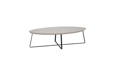 surchi lake ahşap tablalı boyalı metal ayak elips sehpa