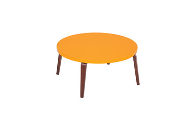 surchi lake tablalı ahşap ayaklı daire sehpa - küçük detay görsel 3