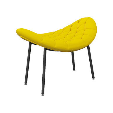 Brink Antrasit Boyalı Ayak Kapitoneli Tabure - Tabureler