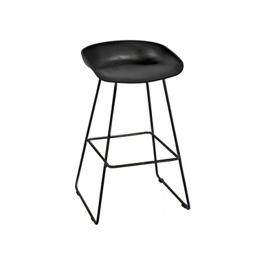 massive siyah plastik gövde boyalı boru ayak tabure