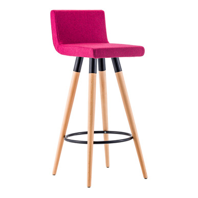 pars mini kolsuz ahşap ayaklı bar taburesi