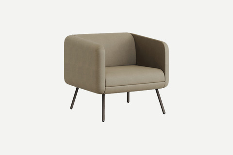 Seira Metal Ayaklı Tekli Ofis Kanepesi 60cm