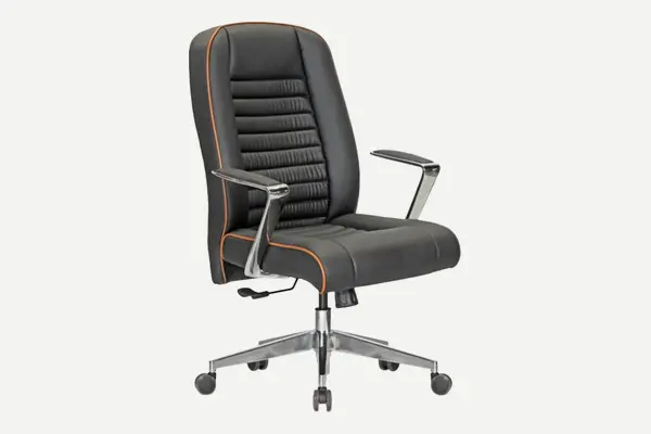 Plate Sırt Çizgili Derili Alüminyum Toplantı Koltuğu