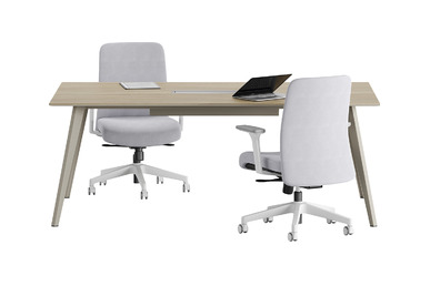 blade metal ayaklı modern dikdörtgen toplantı masası 180cm - küçük detay görsel 2