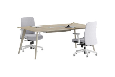 blade metal ayaklı modern dikdörtgen toplantı masası 200cm