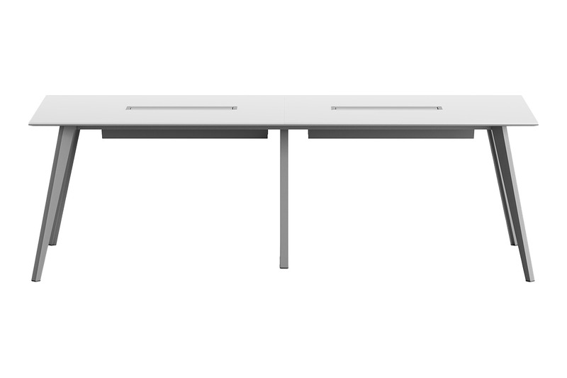 Blade Metal Ayaklı Modern Dikdörtgen Toplantı Masası 280cm