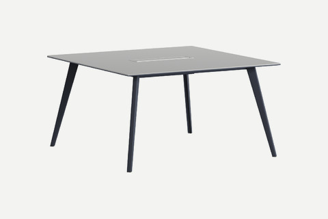 Blade Metal Ayaklı Modern Kare Toplantı Masası 140cm