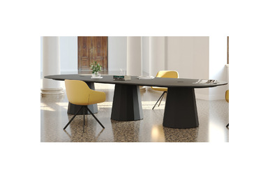 diony dekoratif ayak oval toplantı masası 400cm - küçük detay görsel 2