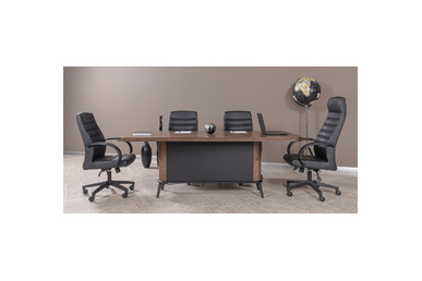 formia ahşap kaplama toplantı masası