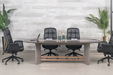 noona ahşap kaplamalı tasarım toplantı masası - küçük detay görsel 4