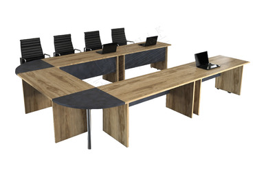 Pira U Toplantı Masası 350cm - küçük detay görsel 2 - Toplantı Masaları