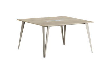 sable şık metal ayaklı kare toplantı masası 160cm