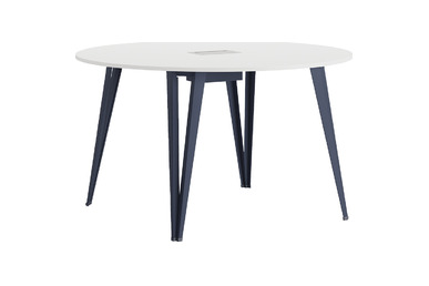 sable şık metal ayaklı yuvarlak toplantı masası 130q