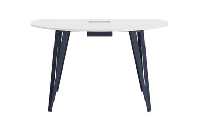 Sable Şık Metal Ayaklı Yuvarlak Toplantı Masası 130Q - küçük detay görsel 2 - Toplantı Masaları