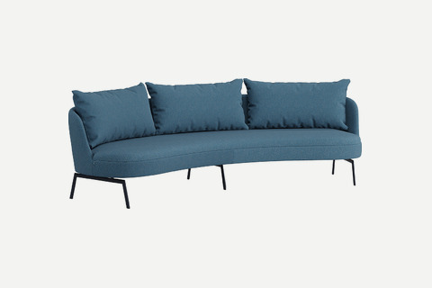 Lotera Oval Dekoratif Üçlü Kanepe