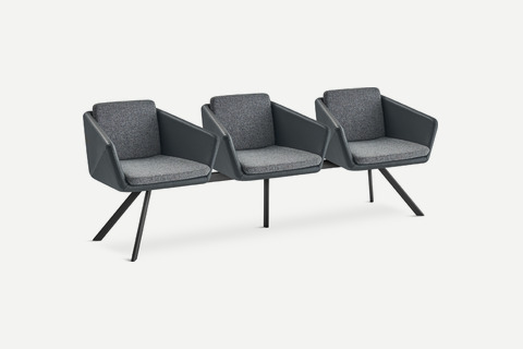 Menso Minderli Modern Üçlü Bekleme Koltuğu