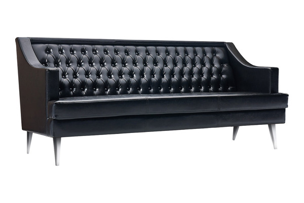 Blacktone Krom Ayaklı Modern Üçlü Ofis Kanepesi - Üçlü Makam Kanepeleri